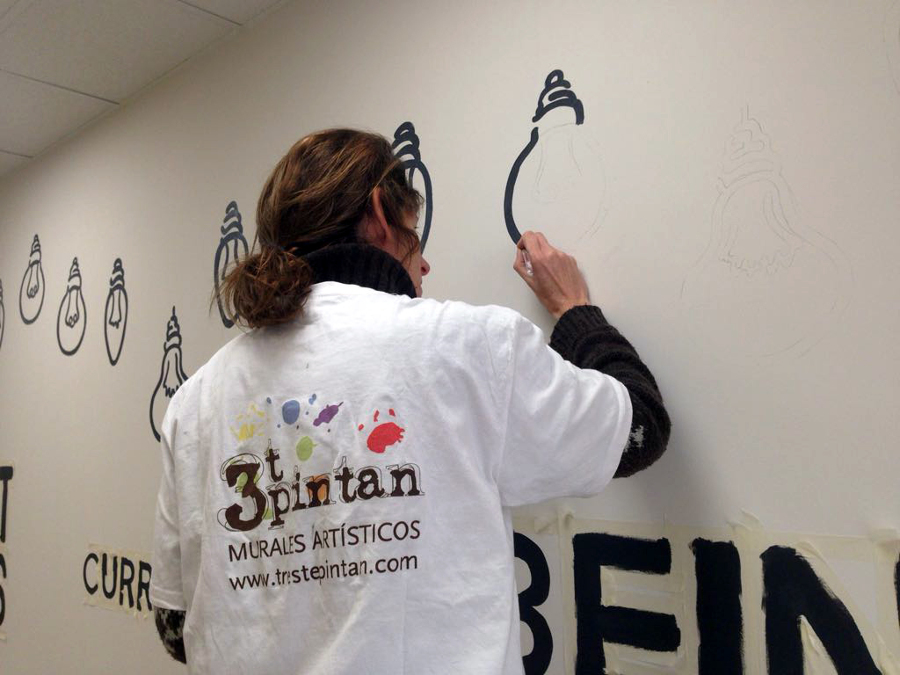 Mural decorativo para oficina