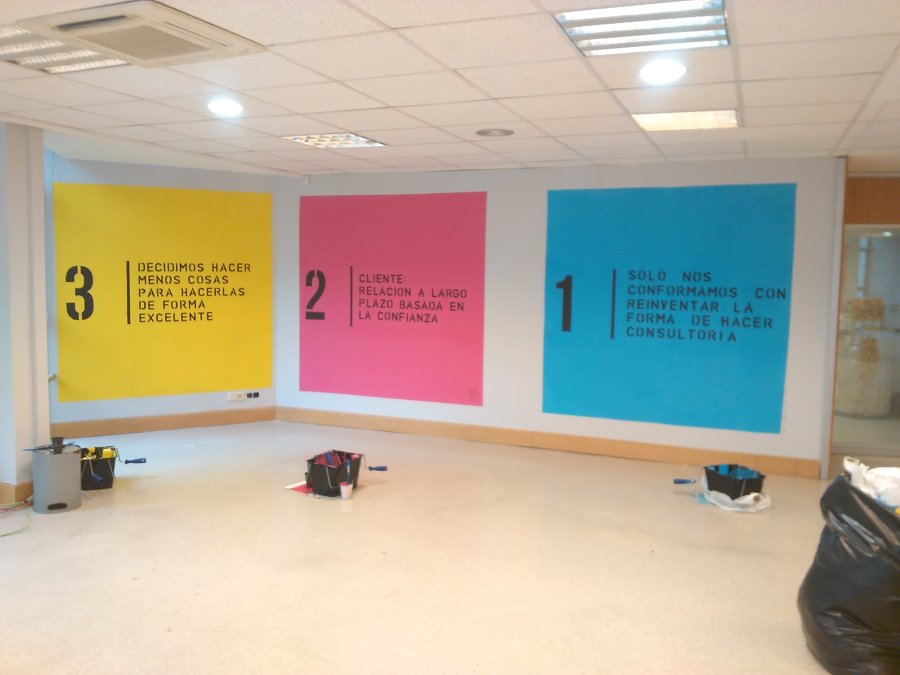 Murales realizados por los participantes