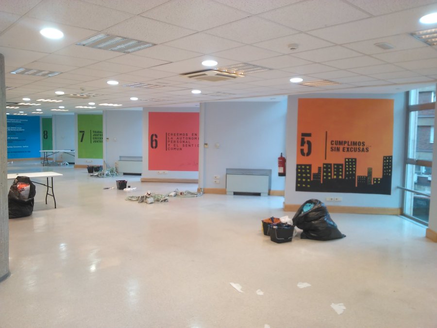 Murales realizados por los participantes