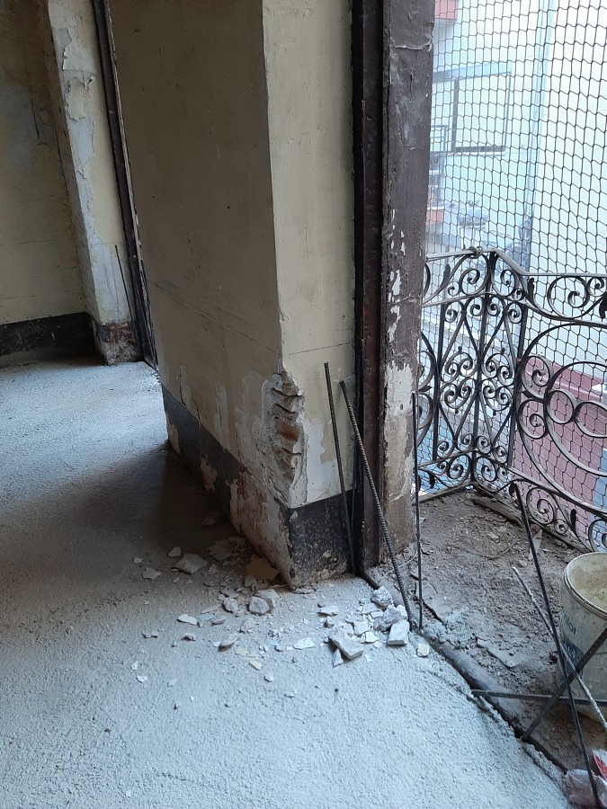 Muro de carga a fachada