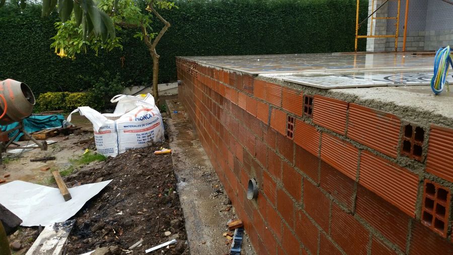 Muro de tabique de terraza