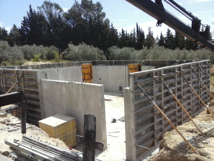 Muros hormigon a dos caras.