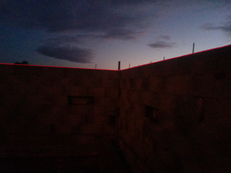 Muros nivelados a láser.