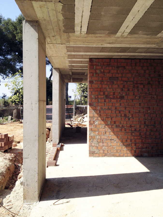 Obras - Vista del pasillo