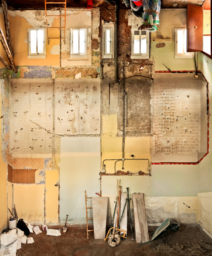 Tríptico alzado cubierta alzado tras la demolición