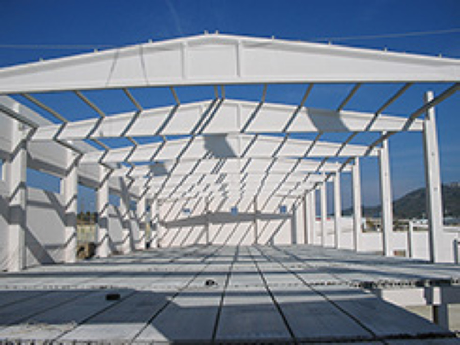 Naves de hormigon prefabricado comerciales e industriales.