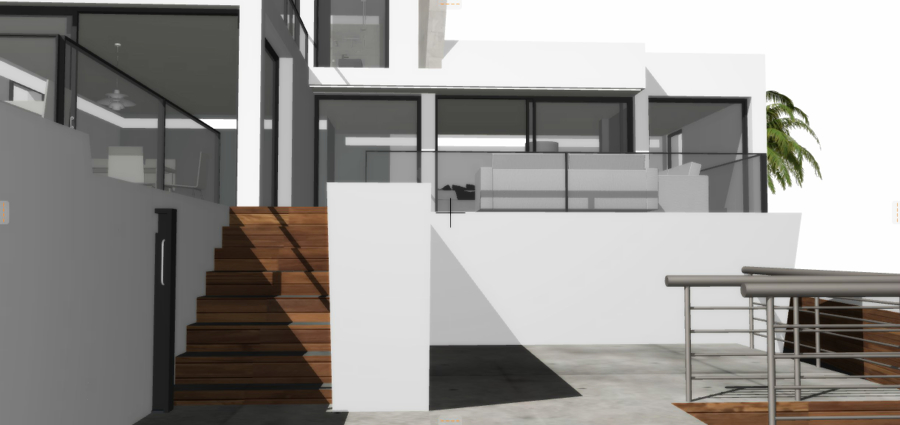 Niveles intermedios a modo de terrazas y balconadas del "barco"