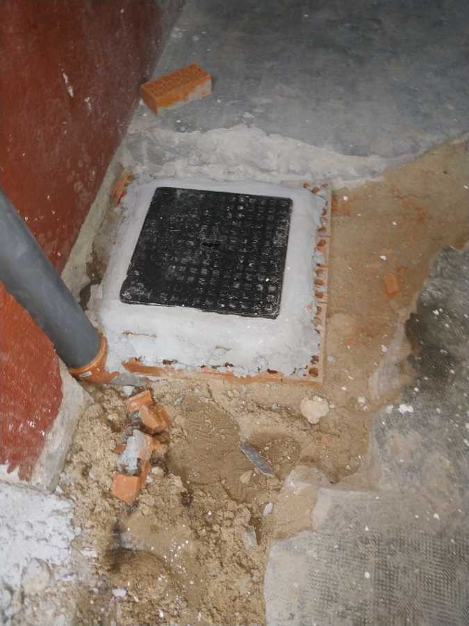 nueva arqueta con desague de bajante