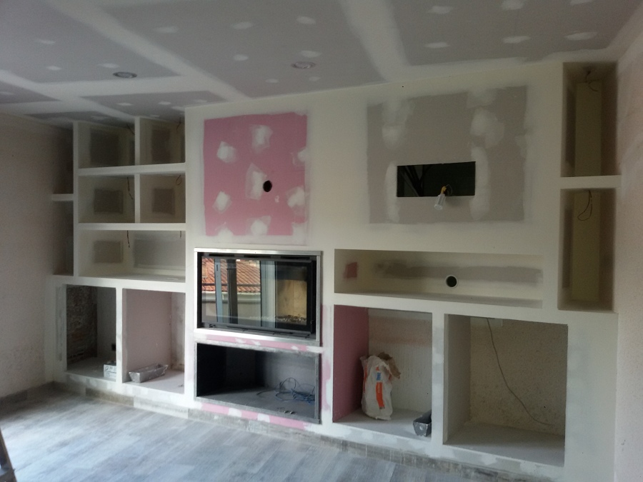 Nueva distribución con pladur del salon.