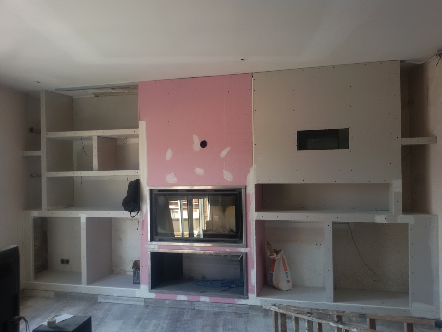 Nueva distribución con pladur del salon.