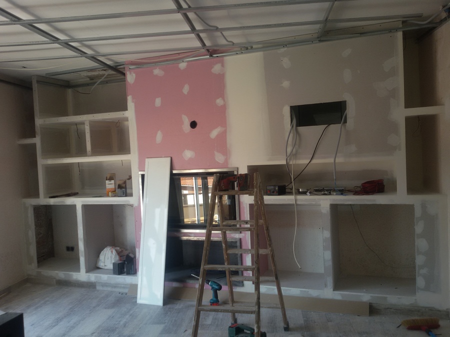 Nueva distribución con pladur del salon.