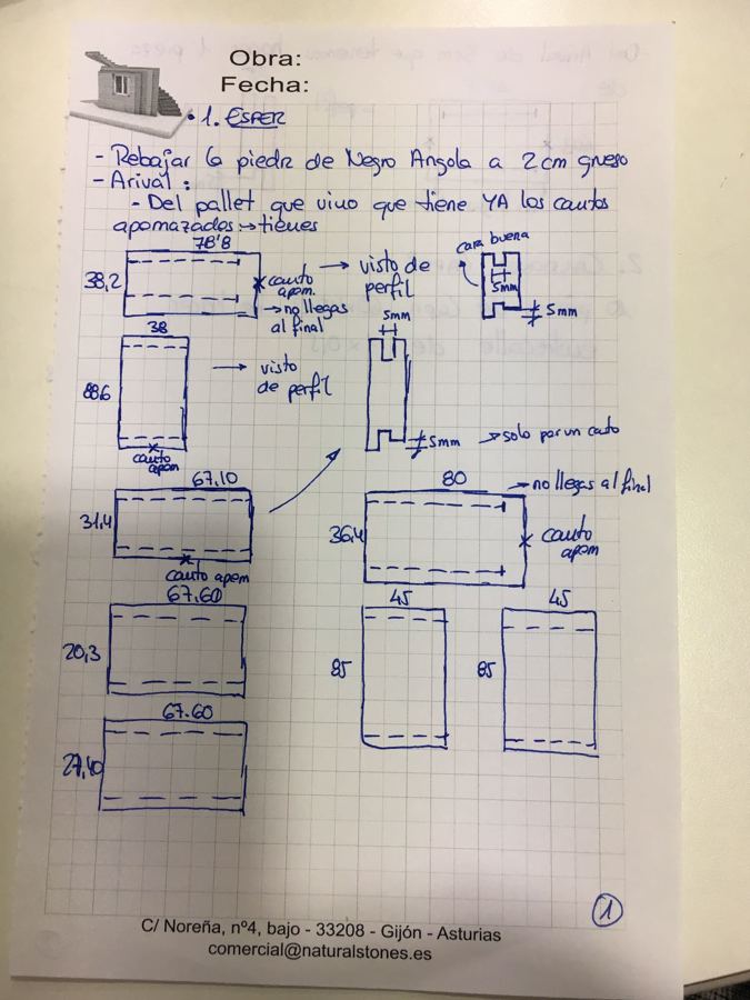 Obra de caliza para fachada
