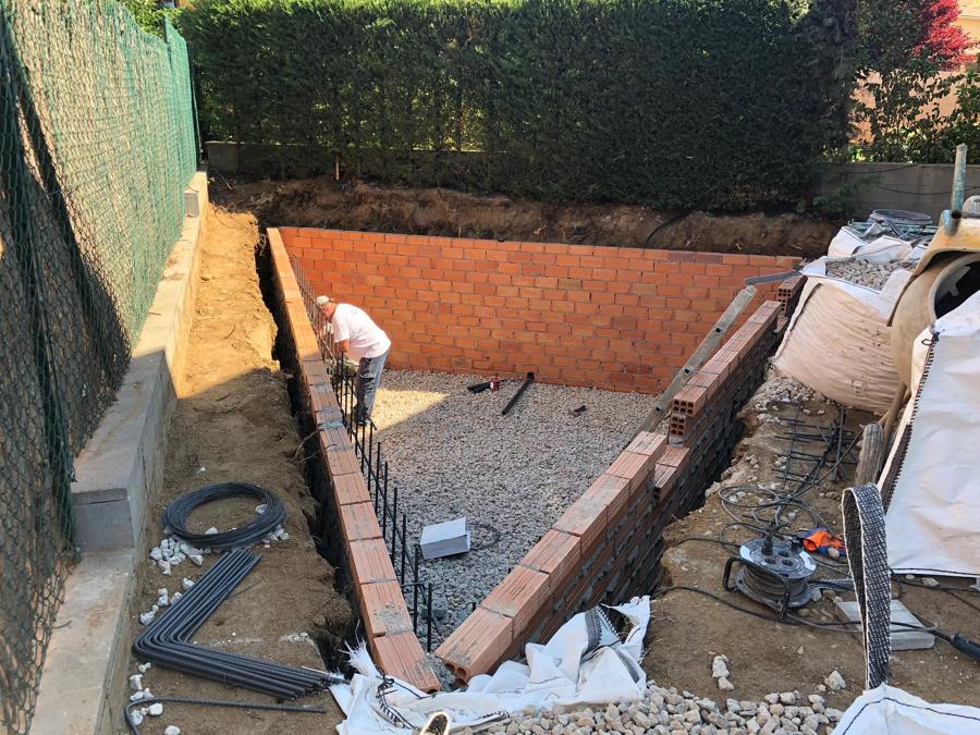 Obra de piscina Irregular