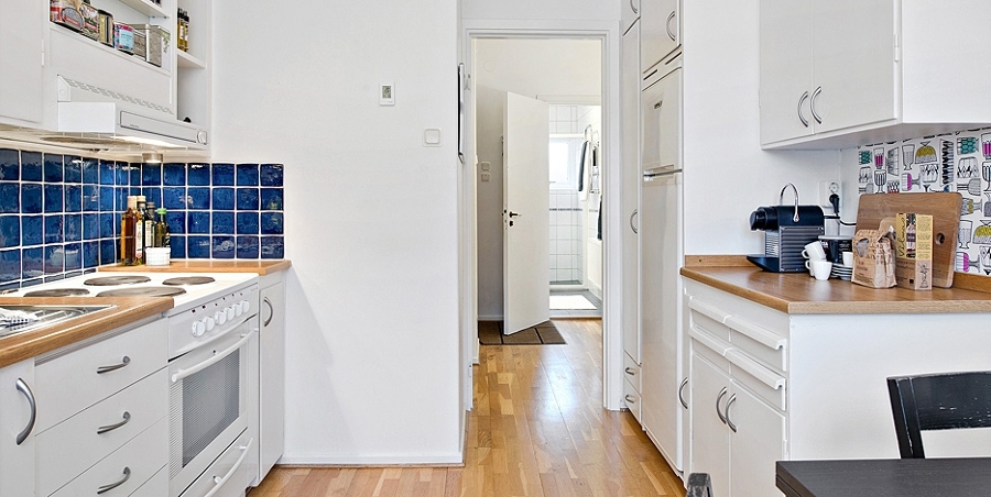 cocina azulejos azules