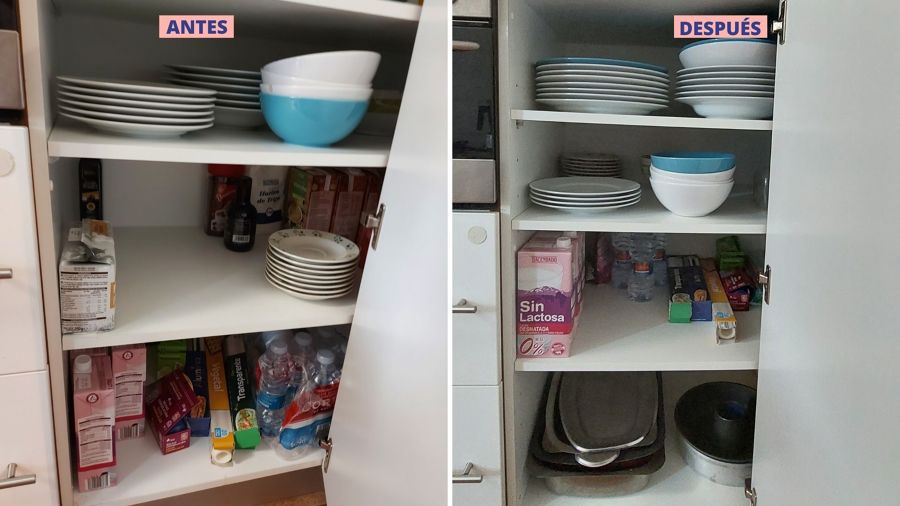 Organización armario de la cocina