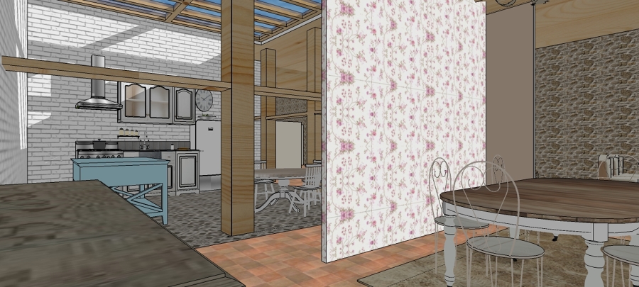 OTRA PERSPECTIVA DIFERENTE DE LA COCINA Y COMEDOR