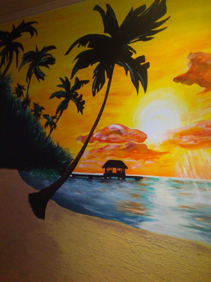 Paisaje marítimo con más luz y más relieve en la arena