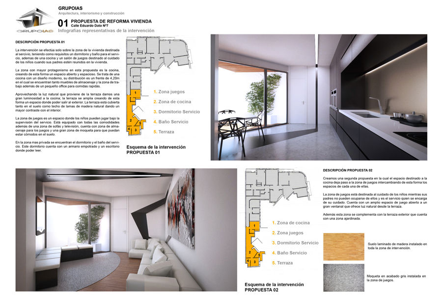 Panel donde se presenta la propuesta Nº 1