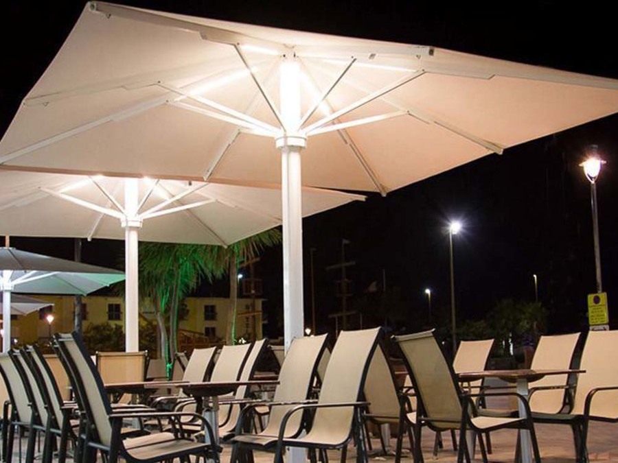 Parasoles con luces led