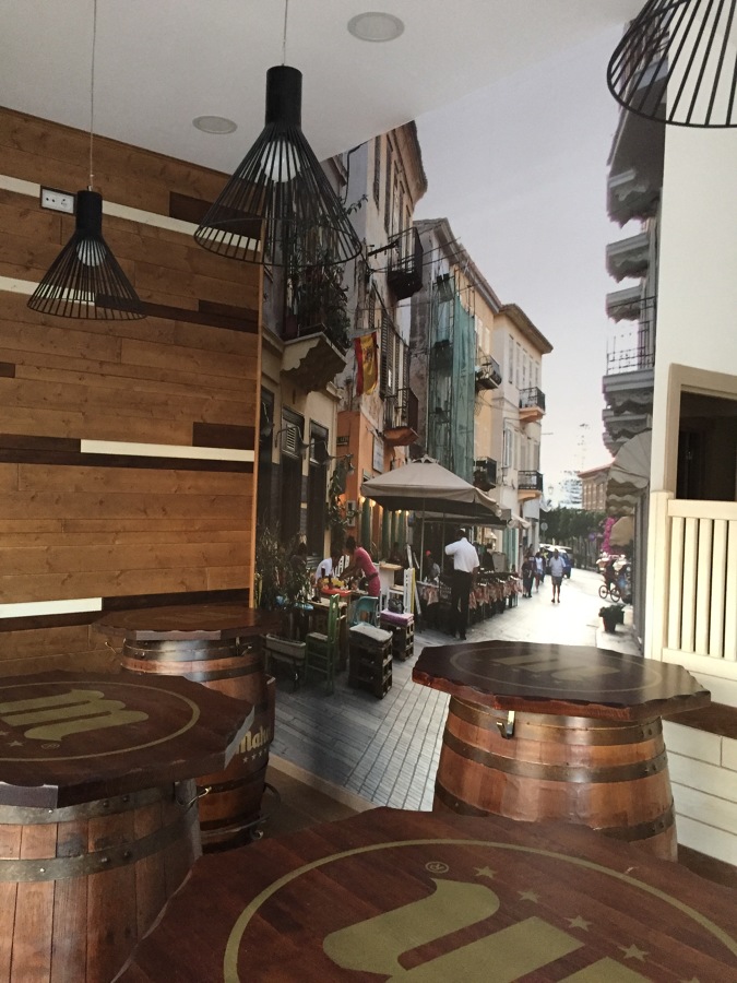 Pared con imagen ya montada.