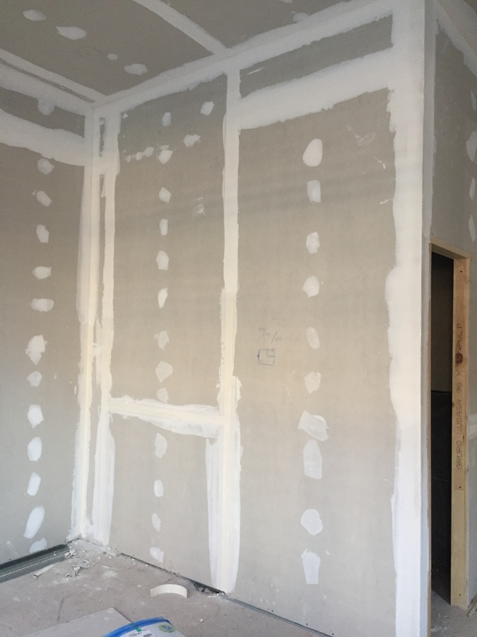 Pared donde va imagen en vinilo