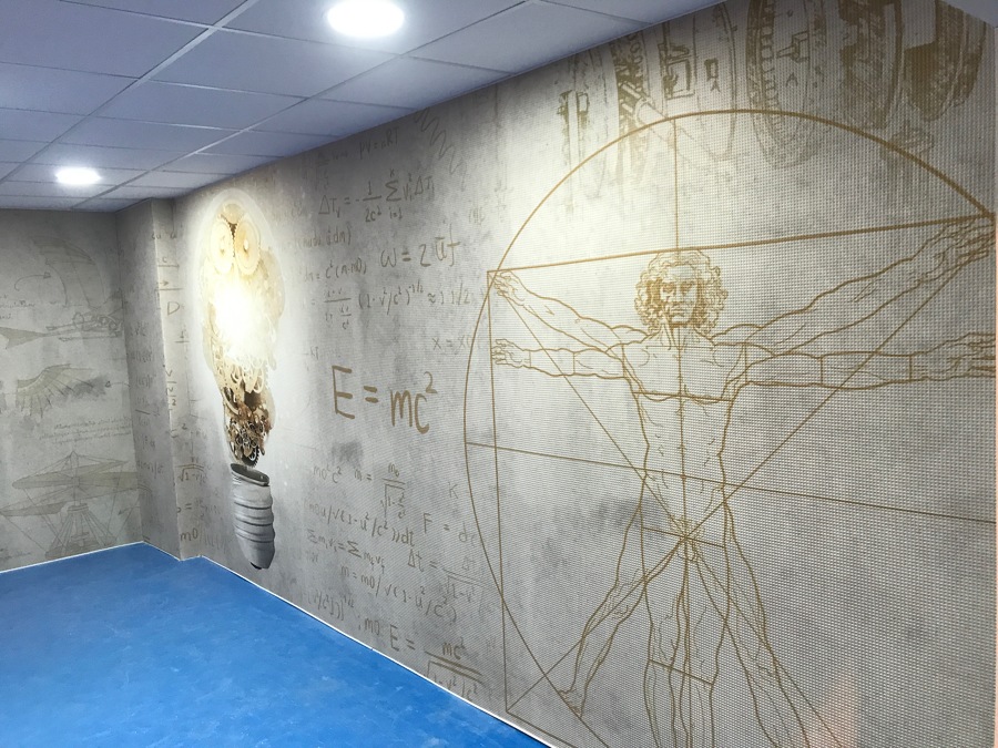 Pared en textil acustico