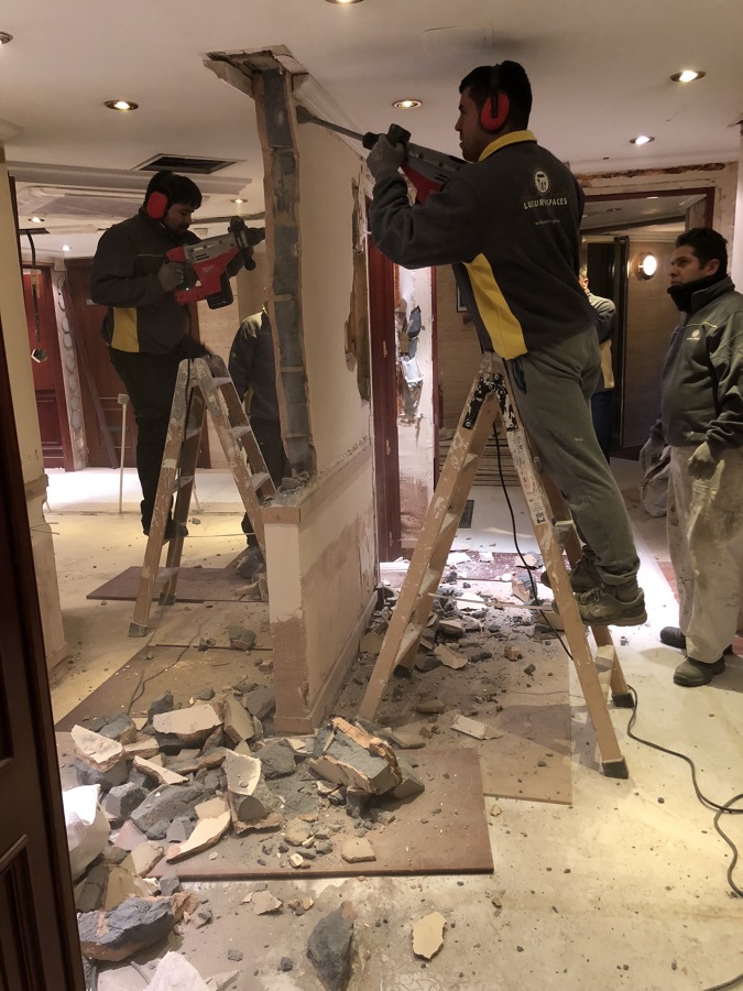 Parte de nuestro equipo empezando el trabajo