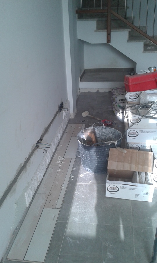 Pasando istalacion electrica y regatas