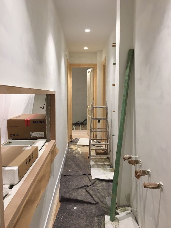 Pasillo en obra