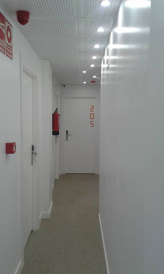 Pasillo de distribución.