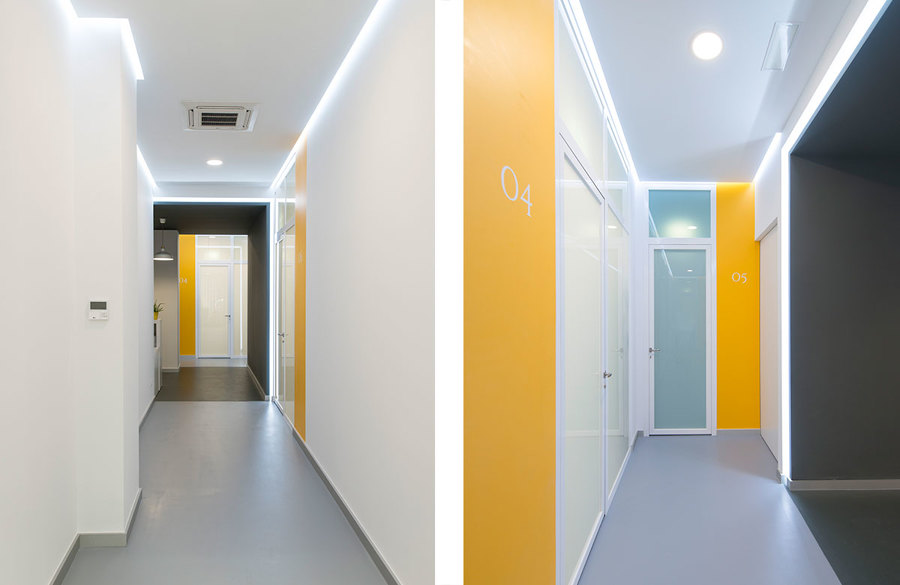 Pasillos de acceso a las diferentes salas