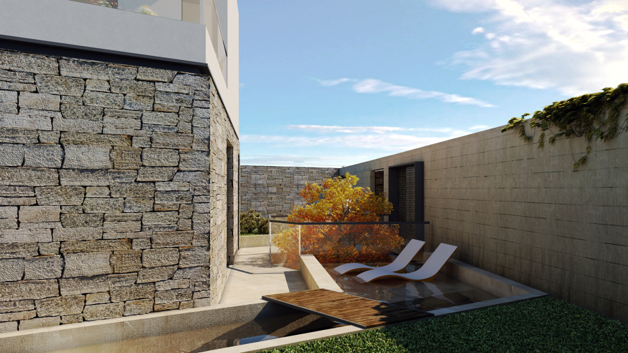 Patio en vivienda unifamiliar, Madrid