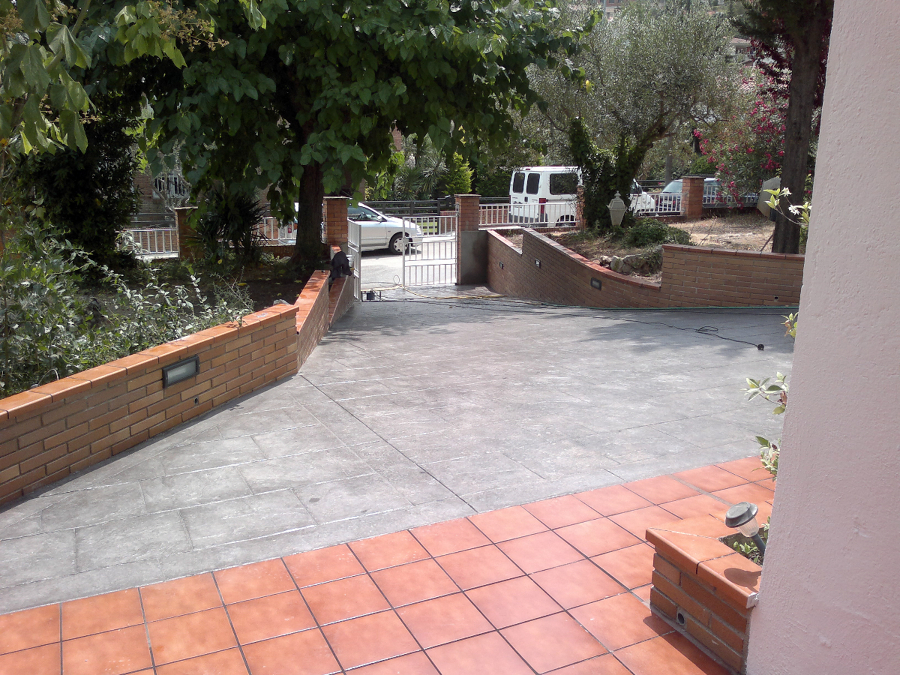 Pavimento de hormigón impreso