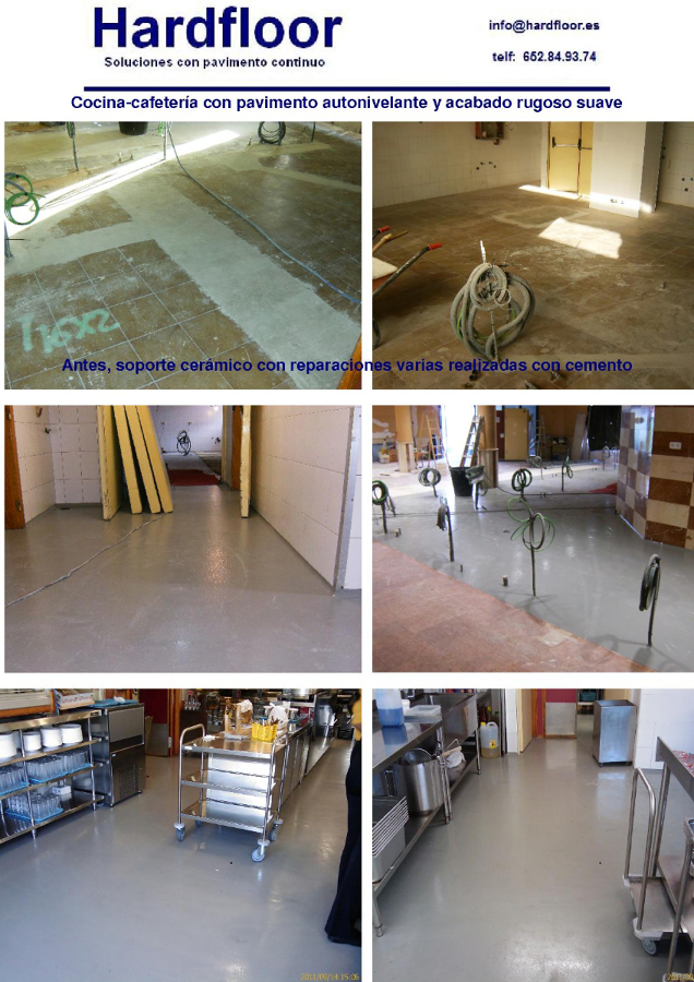 pavimento epoxi sobre gres en cafeteria y cocina