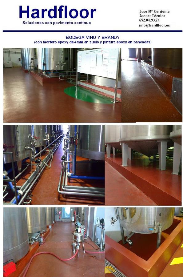 pavimento resina en bodega de vino