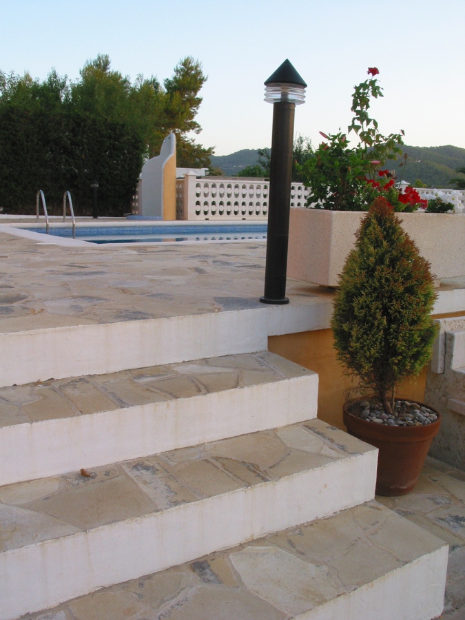 Pavimento Solnhofen en escalera