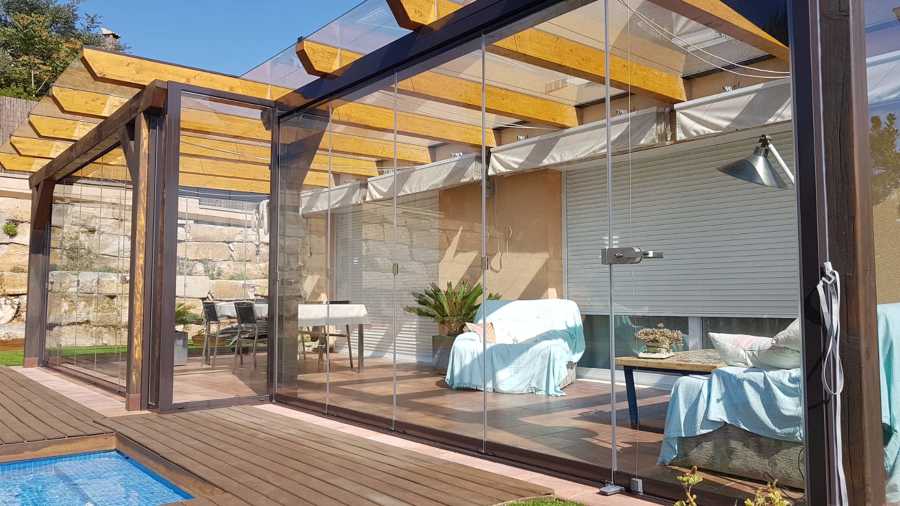 Pérgola de cristal