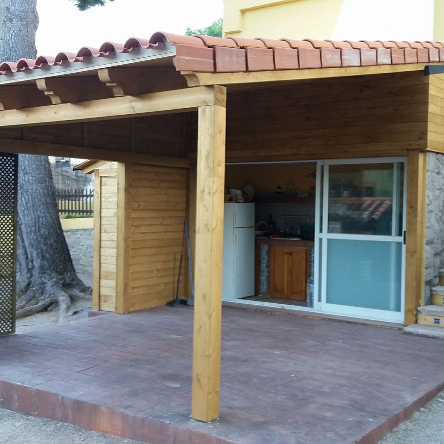 Pergolas de madera.