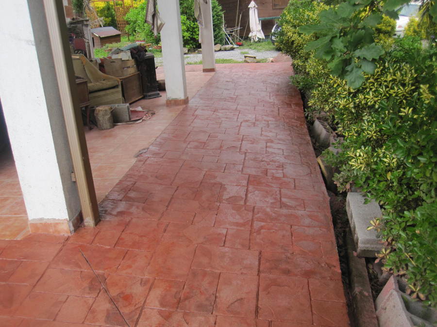 Perímetro trasero de la casa.