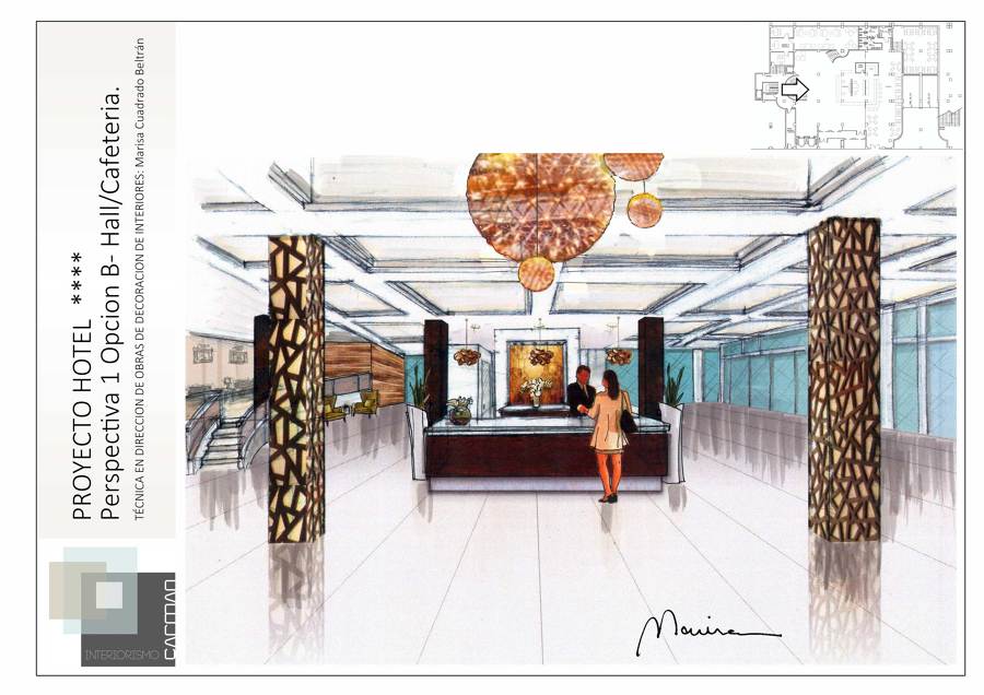 Perspectiva 1 Hall/Cafetería