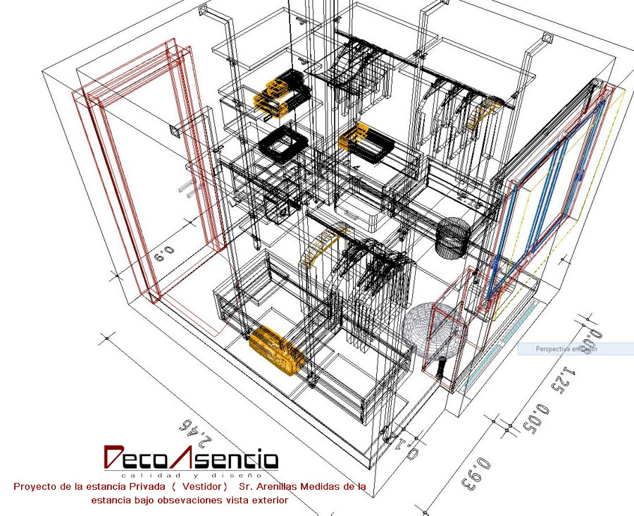 Perspectiva de las dimensiones de la estancia del cliente