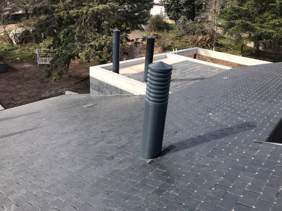 Perspectiva tejado de pizarra