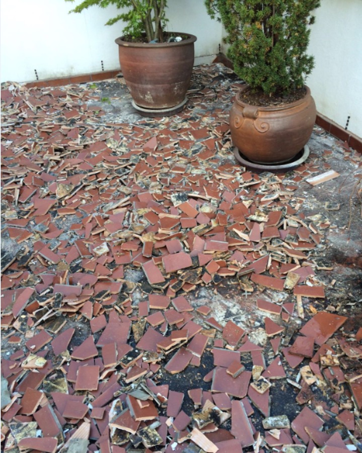 Picado del suelo antiguo