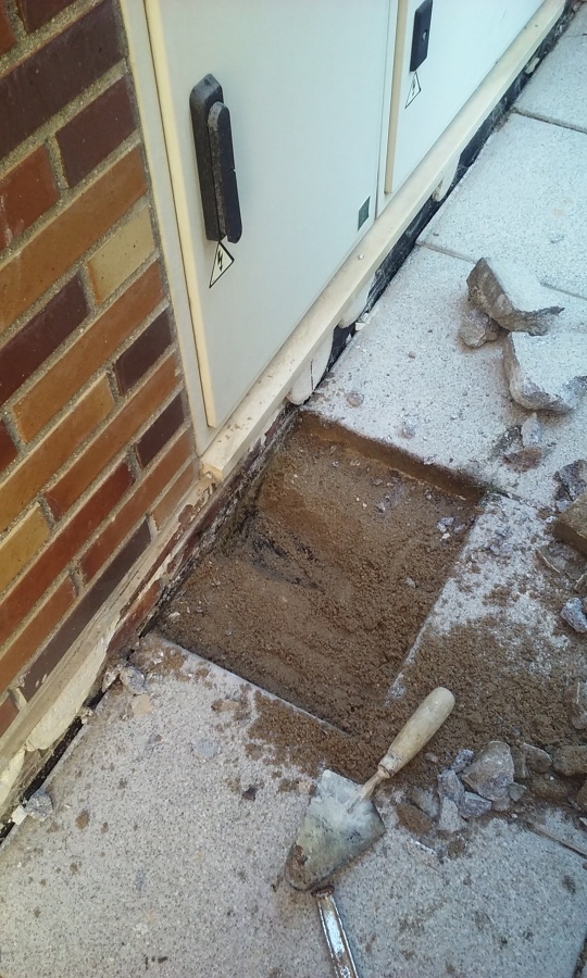 picado del terrazo existente