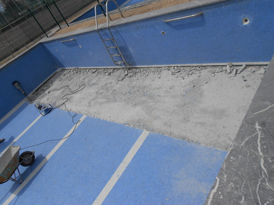 Picado para encuentro de losa de hormigón