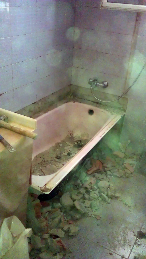 Picado y arranque de bañera