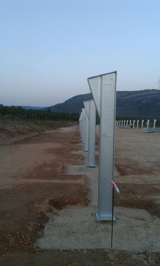 Pilares acero galvanizados en caliente.
