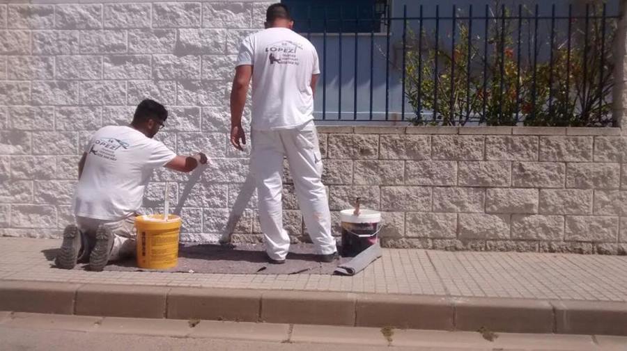 PINTADO DE BALLA DE PIEDRA A BLANCO