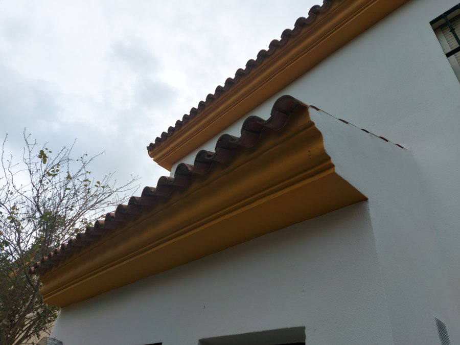 Pintado  de color blanco y color albero.