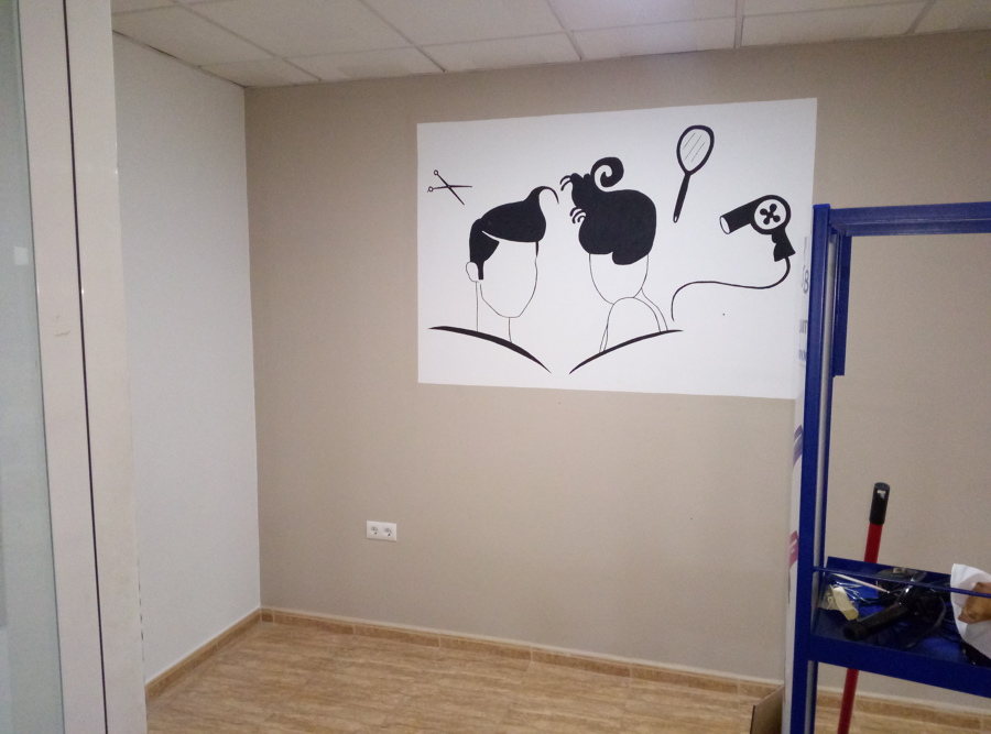 pintado de peluqueria m&b